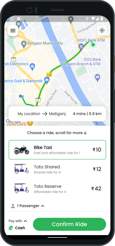 Ride app screenshot